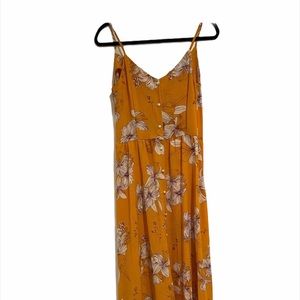 Yellow Floral Maxi Dress